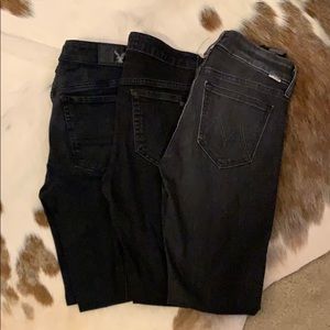 MOTHER, JOES, AMERICAN EAGLE jeans